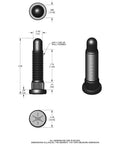 Beefed Up Oversized Wheel Studs With Coarse Threads And Short Knurls Super Tough 5/8 Inch Replacement Hardware For Hot Rods And Work Trucks Set Of Five, detailed drawing with dimensions.