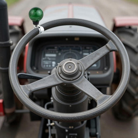 One Hand Steering Wheel Spinner Knob For Tractors Forklifts And Lawn Mowers Durable Resin And Metal Alloy Suicide Knob with tractor