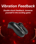 Next Level Wireless PS4 Controller with Dual Vibration Motion Sensing shown on red background