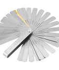 Dual Metric And Imperial Stainless Steel Feeler Gauge Ruler For Welding Gap And Slot Measurements, 0.04-0.88mm range, 89mm length