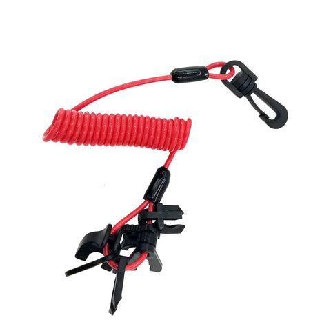 Universal Boat Kill Switch Key Set With Rugged Safety Lanyard Cord Replacement For Mercury Yamaha Honda Tohatsu Johnson Evinrude