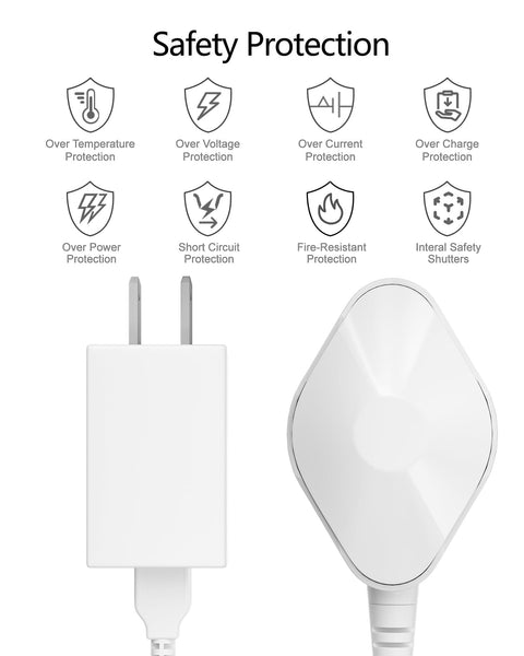 Replacement Magnetic Charging Cord For Water Flosser WP 560 562 563 567 569 Not For WP 580 Series with safety symbols