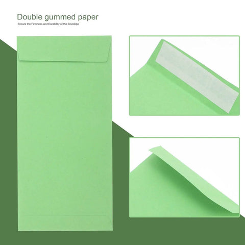 60 Pack Green Kraft Paper Coin Envelopes Self Seal With Double Adhesive Vintage Style Envelopes