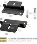 Dimensions and details of 4 Pack Solar Panel Z Mounting Brackets With Aluminum Construction And 304 Stainless Steel Screws
