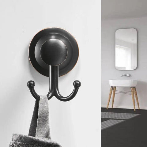 Oil Rubbed Bronze 4 Piece Bathroom Accessories Set With Wall Mounted Towel Bar Towel Ring Toilet Paper Holder And Double Towel Hooks