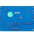 Power Up Your Projects With This DC-DC Boost Converter Module 3-35V To 5-45V Adjustable Output Regulator For Solar Panels And Electronics, Easy Screw Terminal Setup, Wide Input Range, back view of circuit board.