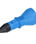 Top Rated Ergonomic Rivet Drill Adapter Kit With Hex Wrenches And Nozzles For Fastening Tasks On Sheet Metal And Auto Parts Using Standard Power Drills To Install Rivnuts Effortlessly, blue drill adapter