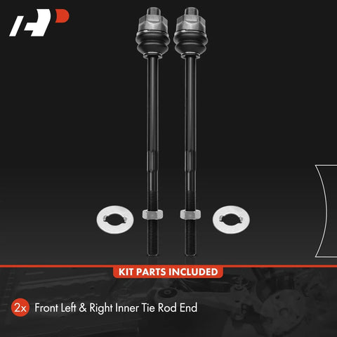 Front Inner Tie Rod End For Chevy GMC Cadillac Trucks And SUVs Bolt On Direct Replacement Fits Silverado Avalanche Suburban Tahoe Yukon Escalade And More 1999 2010 Replace Worn Steering Linkage For A Smooth Ride, 2-piece steel set