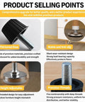 40 Piece Adjustable M8 Furniture Levelers With Round Base Floor Protectors overview of thickened base and features.
