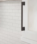 Oil Rubbed Bronze Cabinet Pull Six And Five Sixteenths Inch Center To Center Seven And Three Eighths Inch Overall Length on white cabinet