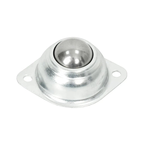 One Inch Roller Ball Bearing Caster in galvanized steel design, ideal for carts and tables, showing smooth rolling surface.