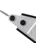 Accusize horizontal test indicator, side view, silver metal body, ball-tip probe, 1.5in dial