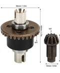 Center Diff Bevel Gear Set For 1/16 RC Cars, 30T Upgrade For SCY 16101 16102 16103 16201 with dimensions shown