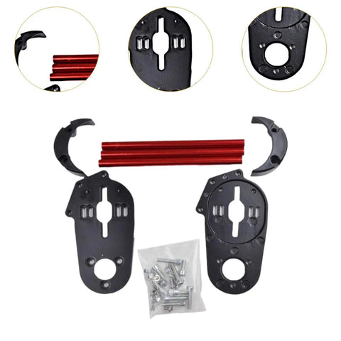 Skateboard Motor Mount With Protect Bar Guard Cover Aluminum Alloy for DIY Upgrades, parts and screws visible