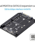 Super Slick Dual M.2 Msata Mini Sata Ssd To 2.5 Inch Sata Hdd Hybrid Enclosure Housing for seamless RAID zero, featuring dual mini SATA slots.