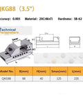 High Precision CNC Router Vise Clamp Fixture For Surface Grinding Milling And EDM Quick Adjust Jaw Width Sturdy Tool Maker Vise Fits QKG88 100 125 model diagram, 88mm