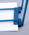Close-up of Rugged Tough As Nails Eaves Seam Locker Tool for Standing Seam Metal Roofs showing blue metal crimping mechanism.