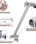 11 inch arm for High Pressure Stainless Square Rain Shower Head With Arm Delivers Full Body Coverage And Soothing Waterfall