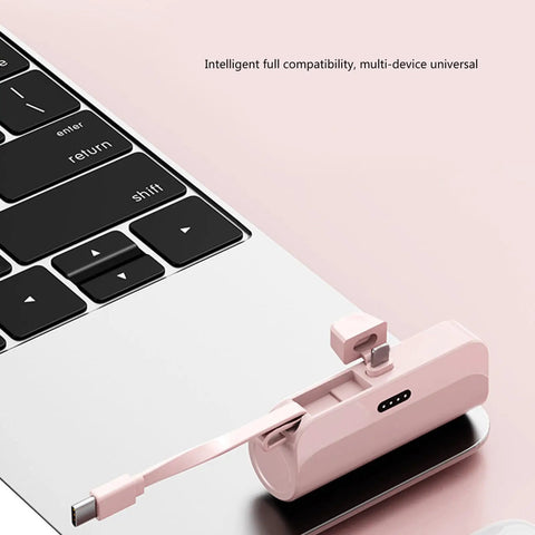 No Sweat Battery Charging Case For Rechargeable Cells Solderless DIY Power Bank Housing on laptop, ultra compact design with USB.