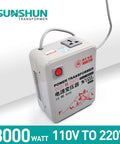 Heavy Duty 3000W Voltage Converter 110V To 220V Step Up Transformer For Europe And Asia Appliances, Safe Power Transformer