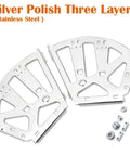Heavy Duty Stainless Steel Furniture Hinges For Drawers And Cabinets Foldable Self Installing Shoe Rack Hardware with smooth silver polish finish.