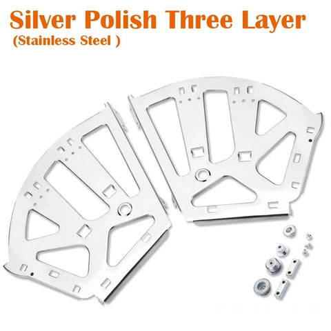 Heavy Duty Stainless Steel Furniture Hinges For Drawers And Cabinets Foldable Self Installing Shoe Rack Hardware with smooth silver polish finish.
