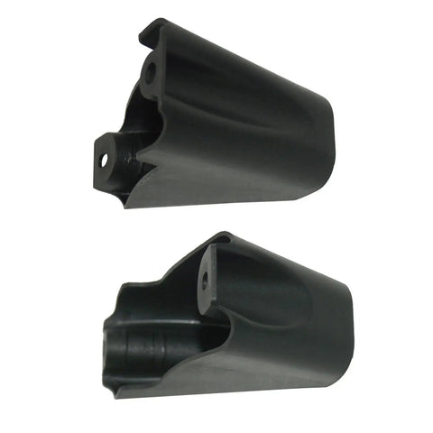 Solid Lower Grille Brackets for Tesla Model Y, heavy duty black plastic, aftermarket front bumper support upgrade, 2020-2022.