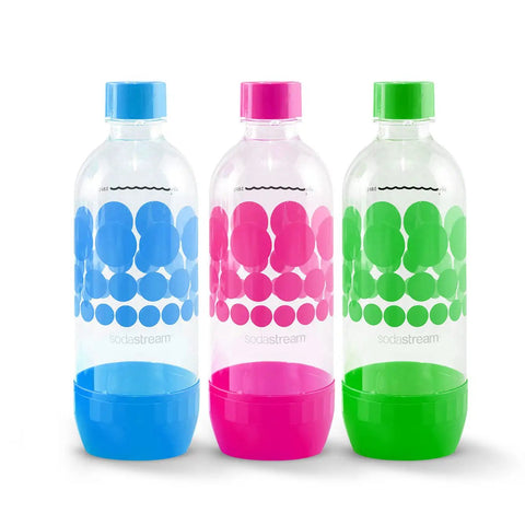 3 Pack Reusable 1 Liter Sparkling Water Bottles For Soda Makers With Hermetically Sealed Caps Keep Carbonation Longer Includes Gift