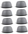 8 Pack Anti Skid Heightening Pads For Washing Machines And Fridges displayed in a grid, grey non slip floor mats