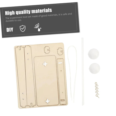 Wood-based components of Hands On Physics Experiment Tools And Principle Kit For Students Real World Science Lab Set.