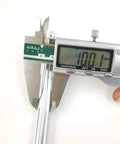 Caliper measuring a drawer slide, showing 10.01mm width, part of the Two Pack Medium Soft-Close Ball Bearing Drawer Slides