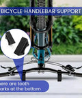Two-Pack Portable Bike Repair Stands With Quick-Release Handlebar Support shows bicycle supported for maintenance