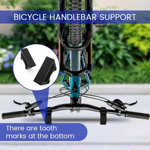 Two-Pack Portable Bike Repair Stands With Quick-Release Handlebar Support shows bicycle supported for maintenance