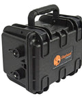 Knockout Waterproof Kayak Battery Box For Securely Housing 12V And Ah Batteries with dual connectors and rugged design.