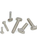 Nickel Plated Steel Hammer Head T Bolts M5 To M10 For 20 30 40 45 Aluminum Profile Connectors