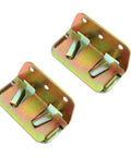 Heavy Duty Galvanized Bed Rail Brackets 2 Pack Wood Frame Connectors Tough As Nails Slat Fasteners showing galvanized iron finish.