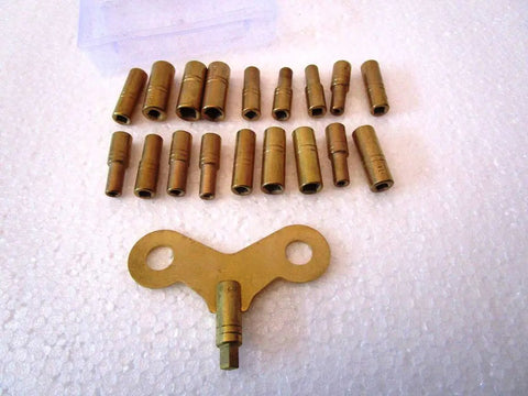 18 Size Clock Keys Set With 18 Prongs Master Winding Tools For All Clocks Includes 000 To 015 Range Durable Brass Construction Handy Key Kit