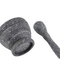 Granite Pattern Mortar And Pestle Set Manual Garlic And Seasoning Grinder With Non Slip Base For Fresh Spices Mash And Crush
