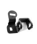 Direct Fit Transmission Linkage For Automatic Floor Shift Compatible With 1978 Through 1988 Monte Carlo El Camino Malibu Classic GM Muscle Cars Built From Durable Metal For Easy Bolt On Replacement Part To Restore Smooth Gear Shifts. black metal linkage bracket, side view