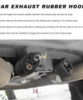 Two Pack Car Exhaust Hanger Rubber Mounts With 0.47 Inch Insulator Bushing on vehicle, reduces vibration and noise