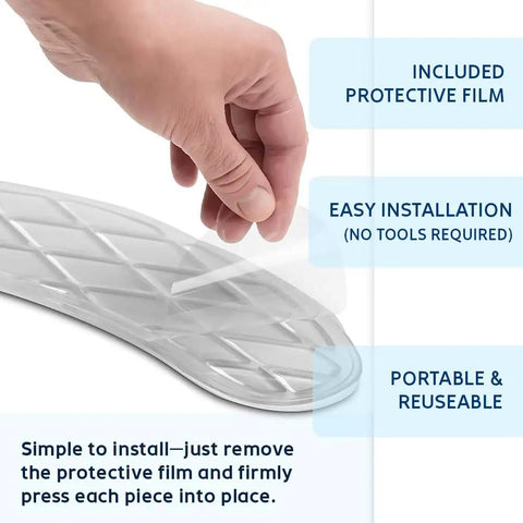 Peeling protective film from Gel Toilet Seat Cushion Padded Riser For Toilets And Commode Chair Pain Relief For Seniors And Disabled Adhesive Raised Donut Pad White Elongated