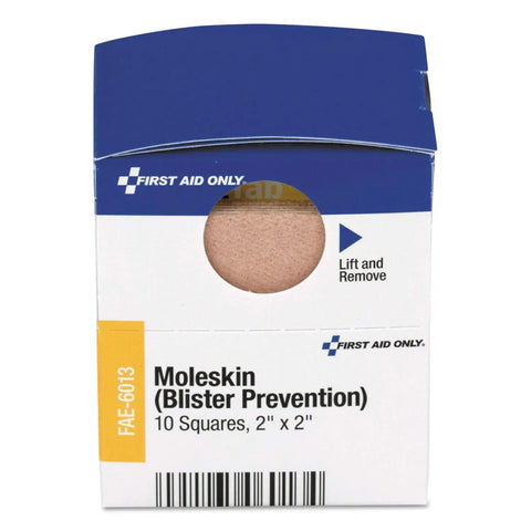 Blister Prevention Pac Kit By Moleskin, 10 Count, box of flexible pads for foot comfort, showing packaging front view.