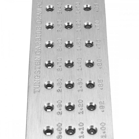 Pro Grade Tungsten Carbide Steel Wire Draw Plate With 30 Square Holes From 3.00mm To 0.50mm for drawing jewelry and metal wire
