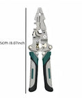 18 In 1 Folding Pliers Multi Tool For Electricians, 20.5cm high with wire stripper and crimper design in focus