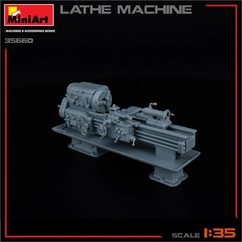 One Thirty Five Scale Lathe Machine Model Kit For Collectors Unpainted And Highly Detailed Build Ready Dope Hands On Hobby