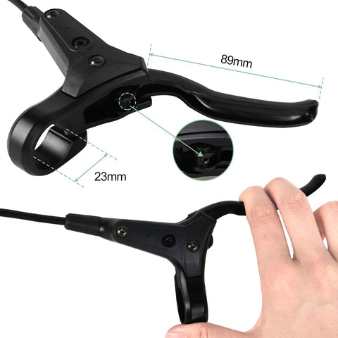 Bike hydraulic brake lever set for MTB; 750mm/1600mm hoses, 2-piston calipers, 160mm 6-bolt rotor, aluminum lever.