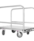 Built Like A Tank Heavy Duty Lumber Drywall Dolly With Four Smooth Swivel Casters for hauling 2500 pounds steel panel truck cart.