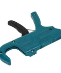 One Hand Operated Ratchet PVC Pipe Cutter For Plastic Pipes PEX PPR Hoses in teal with non-slip ergonomic grip