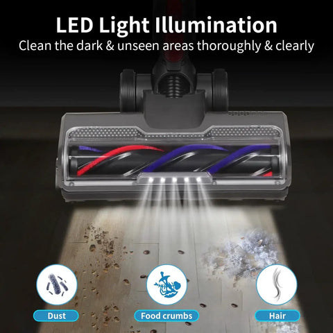 Hardwood Floor Attachment For Dyson V7 V8 V10 V11 V15 SV10 SV12 SV14 Cordless Vacuum Cleaners LED headlights bristle roller