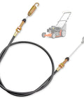 Power Rake Activation Cable Replacement For Husqvarna BG22 DT18 DT22 Dethatcher, 46.5 Inch, with spring and terminal ring